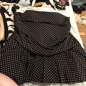 Black and white polka dot bathing suit